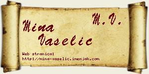Mina Vaselić vizit kartica